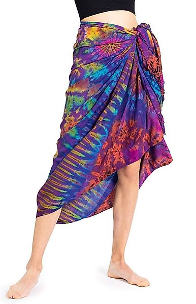 PANASIAM Pareo Sarong TieDye Design aus leichter Viskose Strandtuch Wrap, S günstig online kaufen