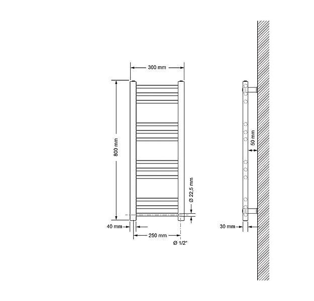 LuxeBath Badheizkörper Sahara Heizkörper Handtuchtrockner Badezimmer Heizun günstig online kaufen