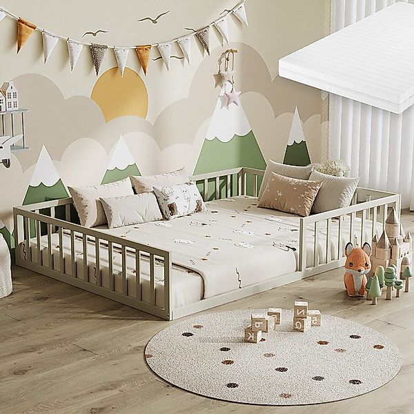 VitaliSpa® Kinderbett Minno, Greige, 140x200 mit günstig online kaufen