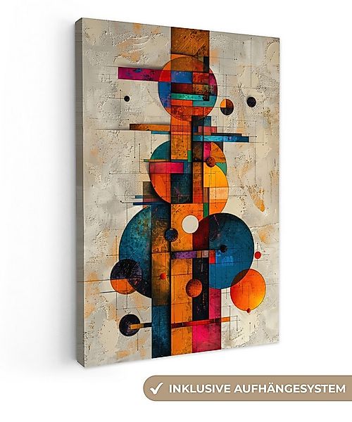 OneMillionCanvasses® Leinwandbild Kunst - Bunt - Modern - Formen, Fotodruck günstig online kaufen