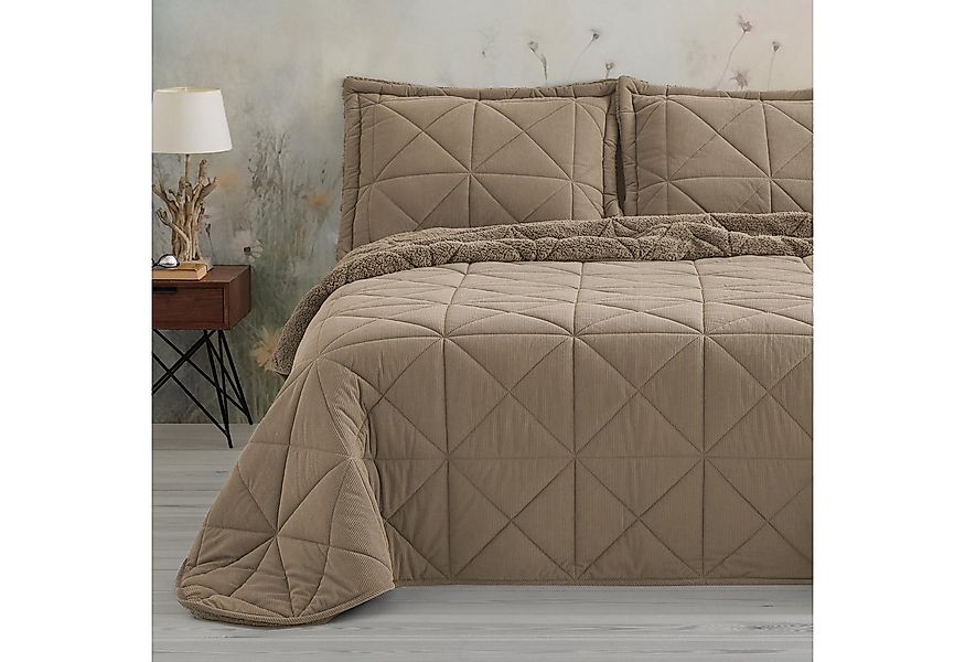 Überwurf Weiche und warme Decke inkl. 2 Kissenbezüge, Manterol, 250x260cm, günstig online kaufen