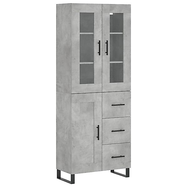 vidaXL Highboard Betongrau 69,5x34x180 cm Holzwerkstoff 3198685 günstig online kaufen