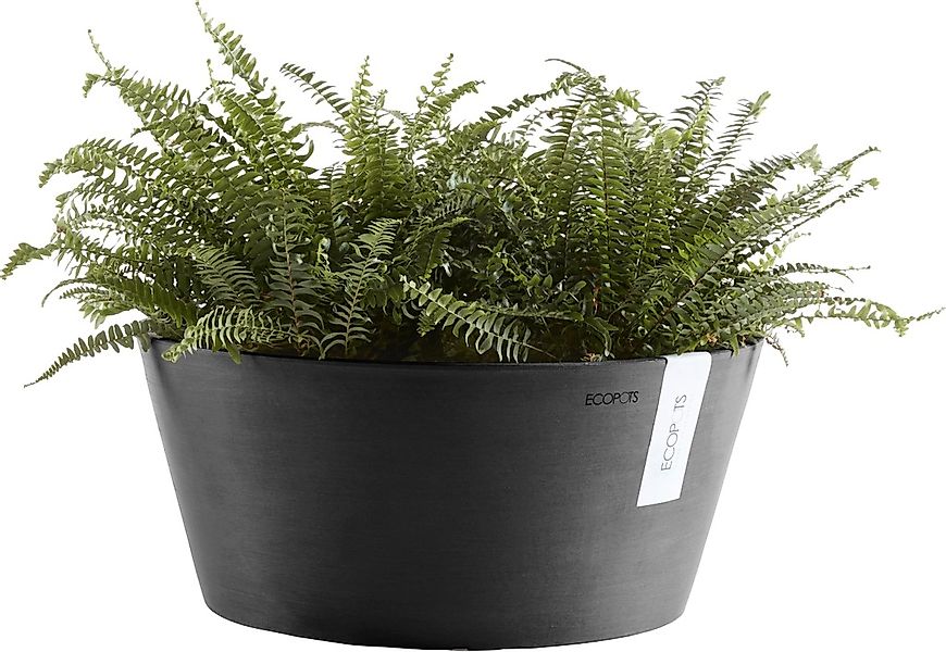 ECOPOTS Blumentopf "FRANKFURT Dark Grey", BxTxH: 30,5x30,5x15 cm günstig online kaufen