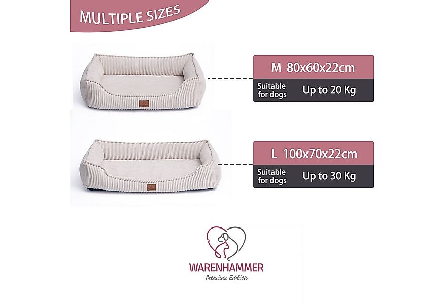 Warenhammer Hundebett Orthopädisches Premium Tierbett, flauschig weich, abn günstig online kaufen