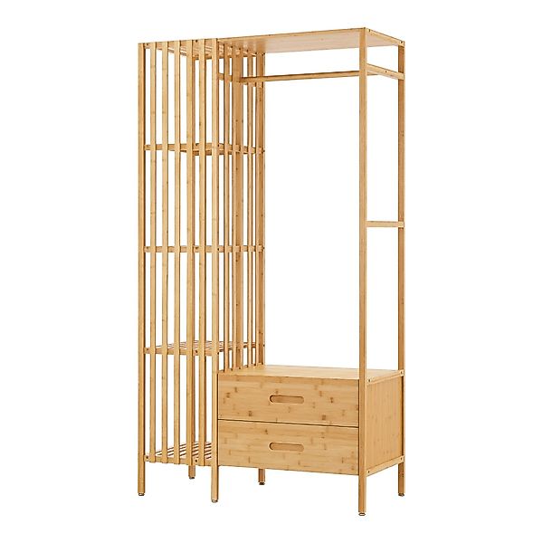 en.casa Garderobenständer, »Varanger« aus Bambus 185x100x45cm günstig online kaufen