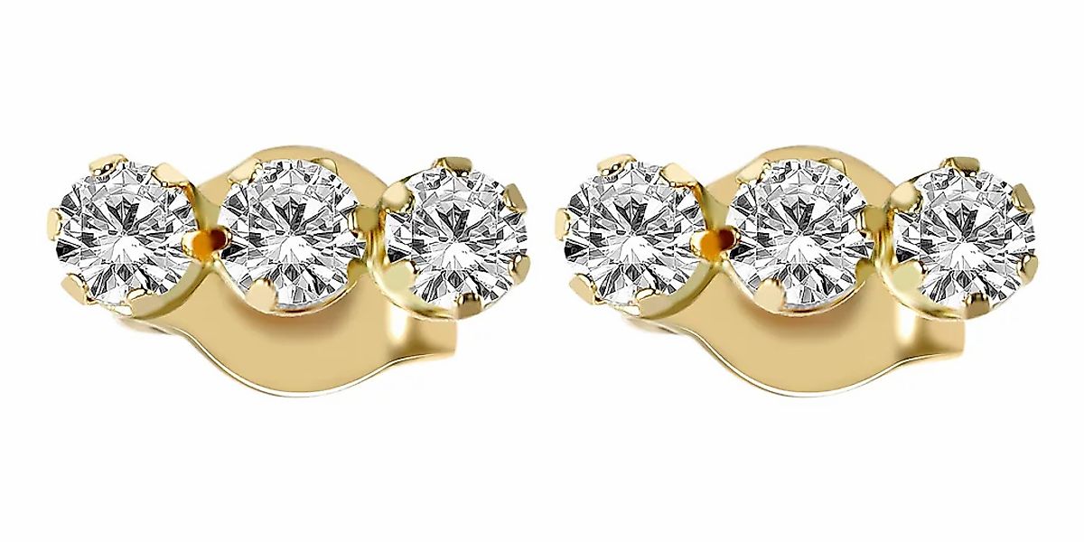 Adelia´s Paar Ohrhänger "Damen Ohrringe – Ohrstecker aus 333 Gold mit Zirko günstig online kaufen