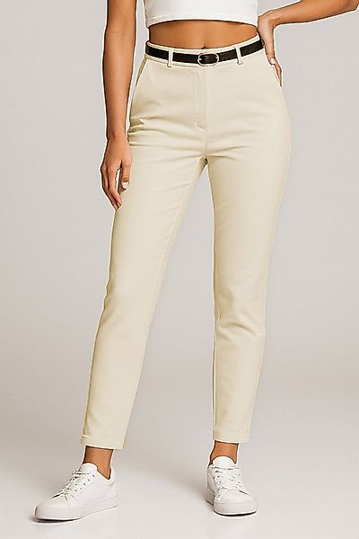 Kendindza Collection Stretch-Hose Damen Hose Stretch mit Gürtel Stoffhose D günstig online kaufen
