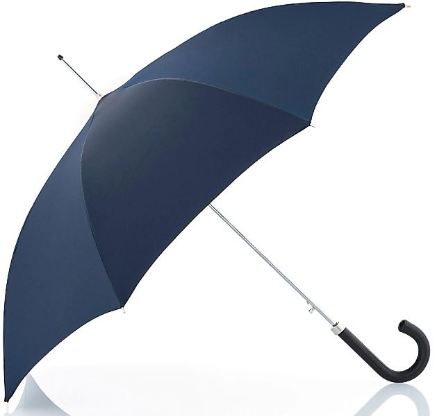 doppler MANUFAKTUR Stockregenschirm "Oxford Uni, blau", handgemachter Manuf günstig online kaufen