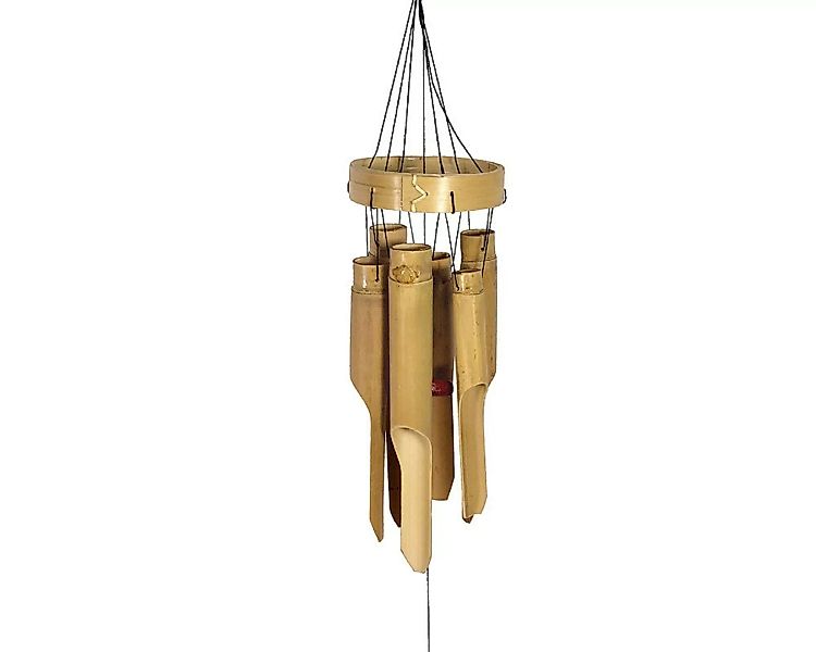 Windspiel Bambus Klangspiel Schöner Klang für Garten Balkon Feng Shui 75cm günstig online kaufen