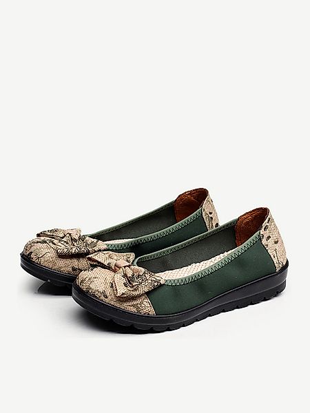 Bowknot Slip On Lässige runde Zehen Old Peking Flats Loafers günstig online kaufen