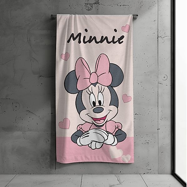 MTOnlinehandel Badetuch Minnie Mouse 70x140 cm, günstig online kaufen