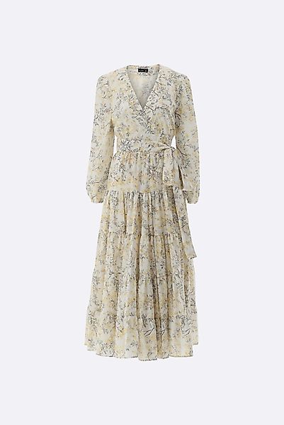 Midi-Wickelkleid mit Puffärmeln günstig online kaufen