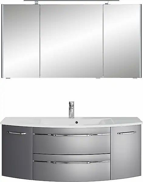 Saphir Badmöbel-Set »Serie 7045 2-teilig Mineralmarmor-Waschtisch mit LED-S günstig online kaufen