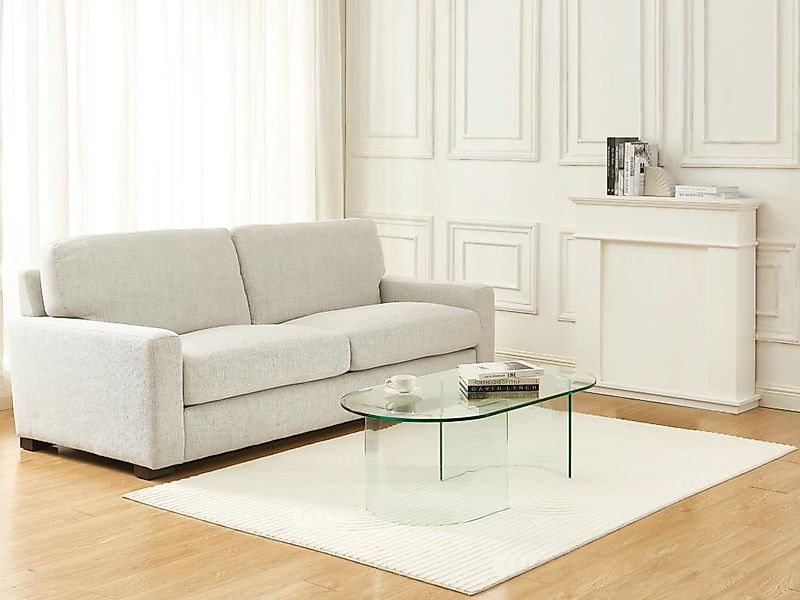 Couchtisch - gebogenes Sicherheitsglas - Transparent - NIZWA günstig online kaufen