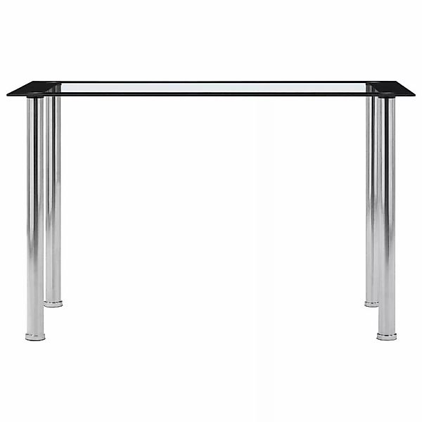 vidaXL Esstisch Schwarz und Transparent 120 x 60 x 75 cm Hartglas günstig online kaufen