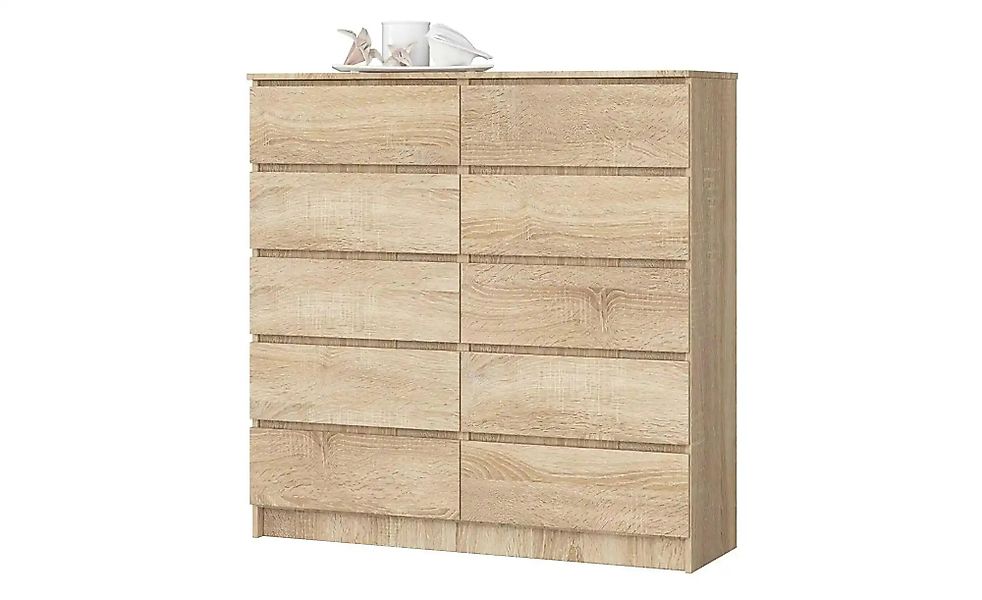 Kommode mit 10 Schubladen Kersten ¦ holzfarben ¦ Maße (cm): B: 120 H: 121 K günstig online kaufen