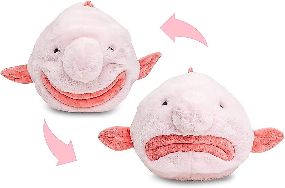Uni-Toys Kuscheltier Blobfisch Flip-Plüschtier - 29 cm (Länge) - Wende-Plüs günstig online kaufen