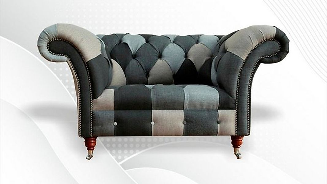 Xlmoebel Sofa Neuheit: Stilvolles Chesterfield-Stoffsofa, Sessel, Hergestel günstig online kaufen