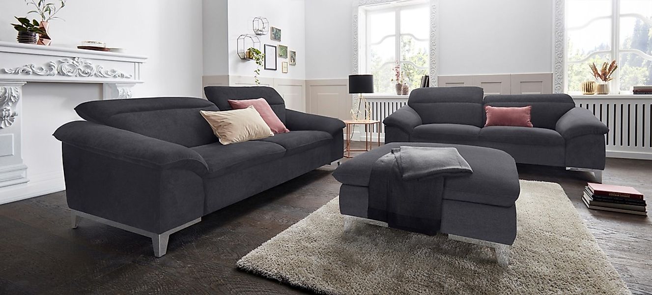 COTTA Polstergarnitur »Teresa L-Form« Set, Set bestehend aus: Ecksofa mit K günstig online kaufen