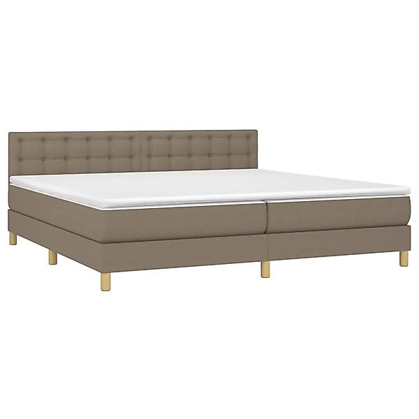 vidaXL Boxspringbett mit Matratze & LED Taupe 200x200 cm Stoff 3134065 günstig online kaufen