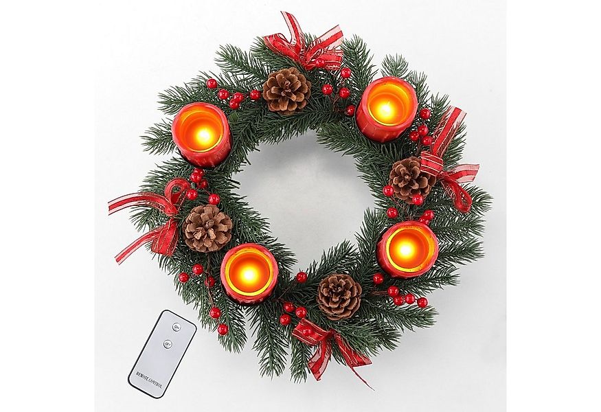 GartenHero Adventskranz Adventskranz mit LED Echtwachskerzen und Fernbedien günstig online kaufen