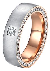 DOOSTI Trauring Schmuck Geschenk Edelstahl Trauring günstig online kaufen