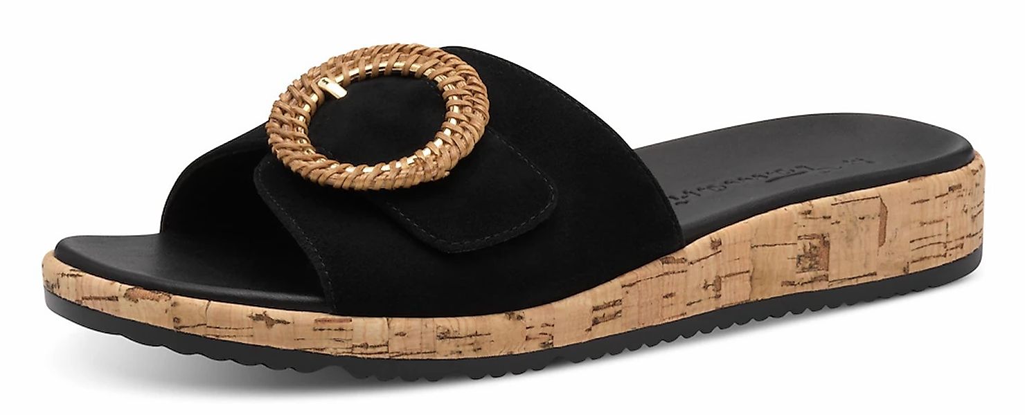 Tamaris Pantolette, Keilabsatz, Sommerschuh, Schlupfschuh mit hübscher Zier günstig online kaufen