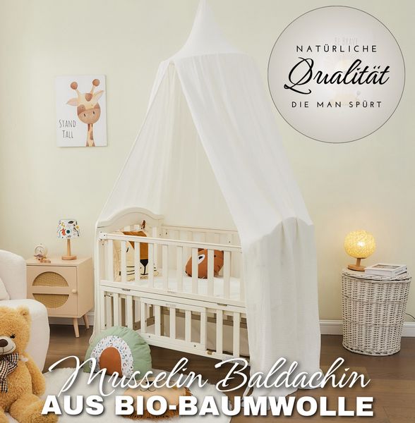 Alavya Home® Betthimmel Baldachin Kinderzimmer Bio-Baumwolle günstig online kaufen