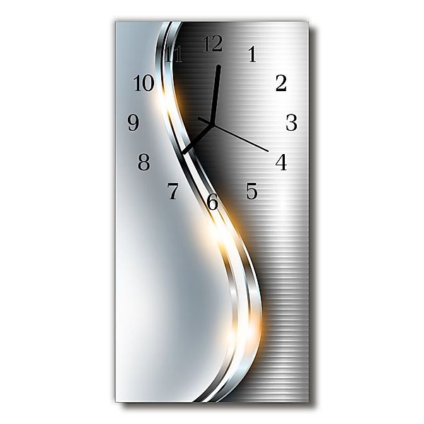Tulup Wanduhr Silberne Welle Moderne Küche günstig online kaufen