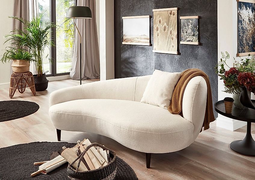 ATLANTIC home collection Chaiselongue Olivia, Nierenform-Sofa mit Zierkisse günstig online kaufen