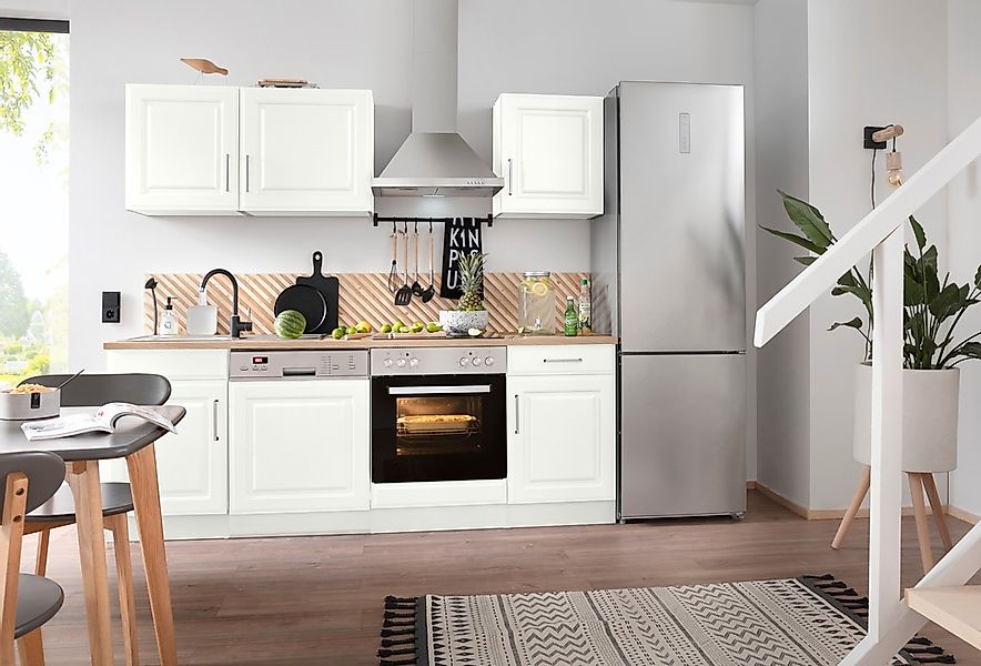 KOCHSTATION "KS-Stockholm" Breite 220 cm, mit hochwertigen MDF Fronten im L günstig online kaufen