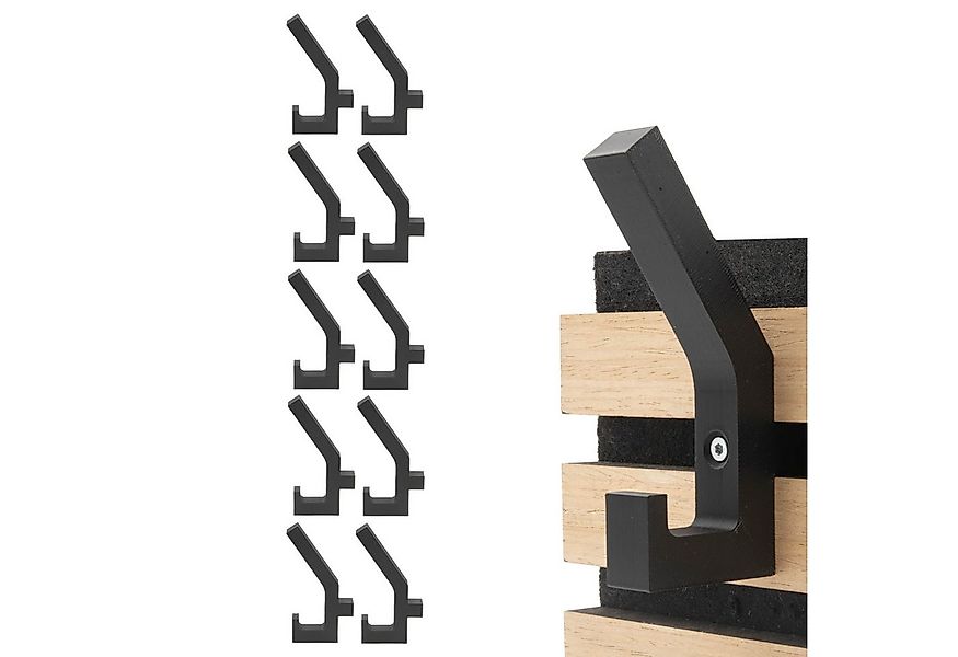 TSB Werk Kleiderhaken Kleiderhaken Garderobenhaken Akustik Paneele, (10-St) günstig online kaufen