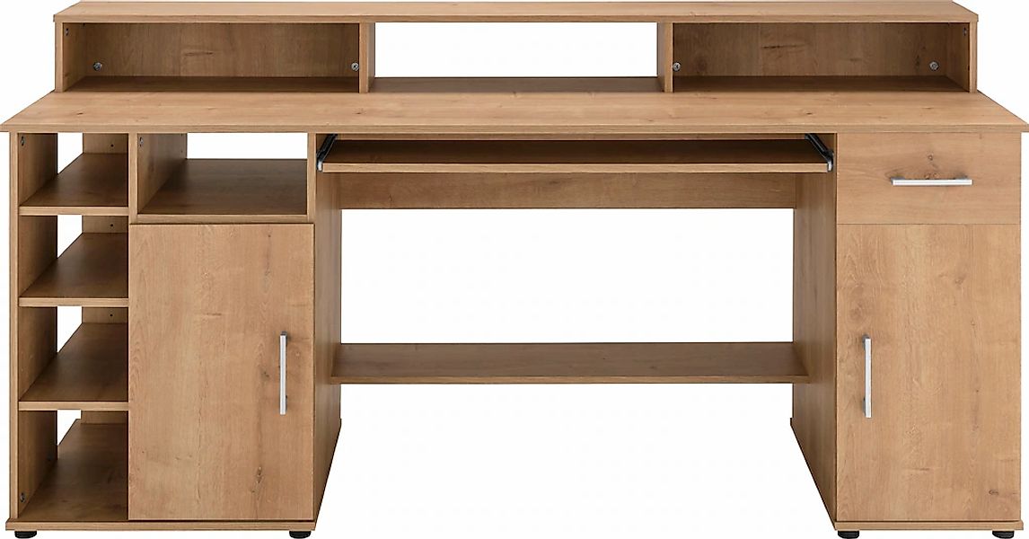 VOGL Möbelfabrik Schreibtisch "Tim mit Monitoraufsatz, Tastaturauszug & Tow günstig online kaufen