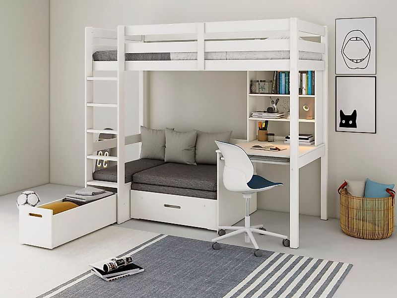 Lüttenhütt Etagenbett HENNE,TOPSELLER!Ideal für kleine Räume,zweiter Schlaf günstig online kaufen