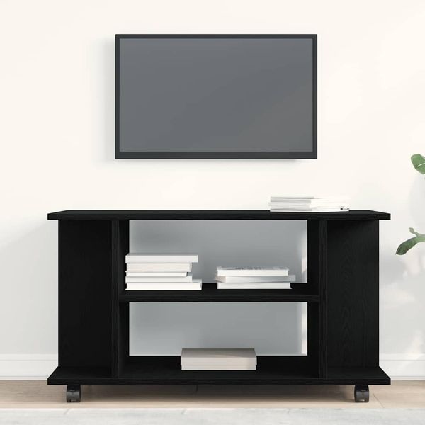 vidaXL TV-Schrank TV-Schrank mit Rollen Schwarz günstig online kaufen