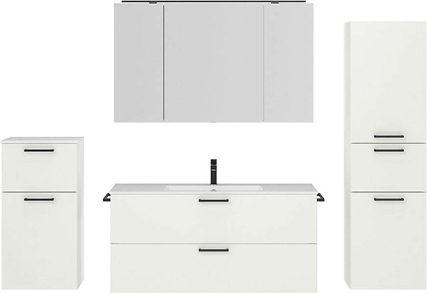 nobilia® Badmöbel-Set »Tolvina«, (4 St., vormontiert, mit Soft-Close), inkl günstig online kaufen