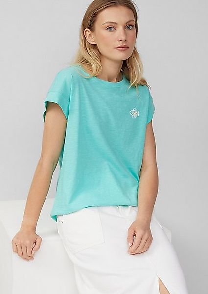 s.Oliver Shirttop T-Shirt im Relaxed Fit mit kleinem Artwork günstig online kaufen