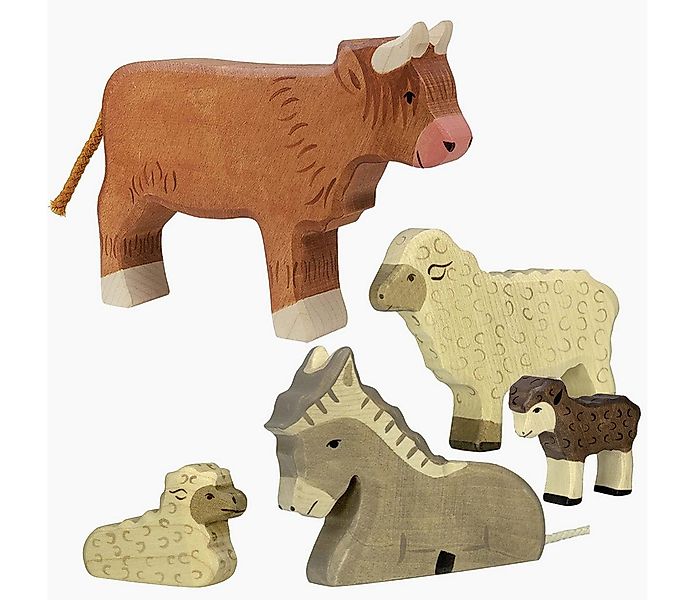 Holztiger Spielfigur Tierset Krippe 5er Set, (packung, 5-tlg., spar set), H günstig online kaufen