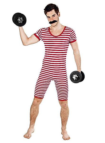 Metamorph T-Shirt Herren Badeanzug rot-weiß Ob Strandpromenade oder Zirkusz günstig online kaufen