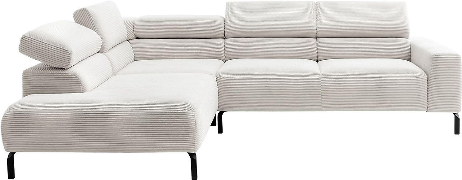 Places of Style Ecksofa "Antonelli, L-Form, inkl. Kopfteilverstellung, Brei günstig online kaufen