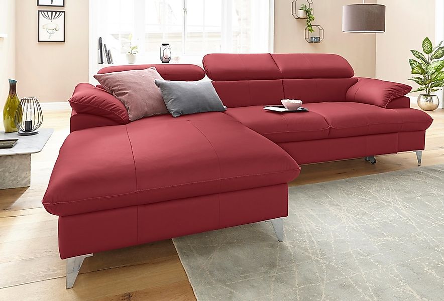 COTTA Ecksofa "Caluso L-Form", inklusive Kopfteilverstellung, wahlweise mit günstig online kaufen