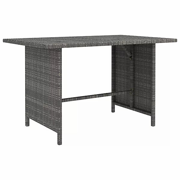 10-tlg. Garten-lounge-set Mit Kissen Poly Rattan Grau günstig online kaufen