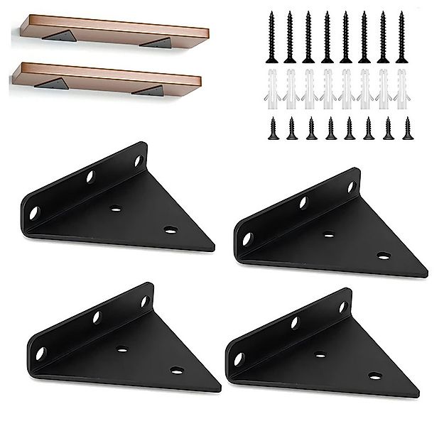 NUODWELL Wandregalhalter 4 Stück Schwebende Regalhalterung, unsichtbare Dre günstig online kaufen