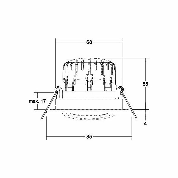 BRUMBERG BB23 Einbau IP65 RC Treiber eckig nickel günstig online kaufen