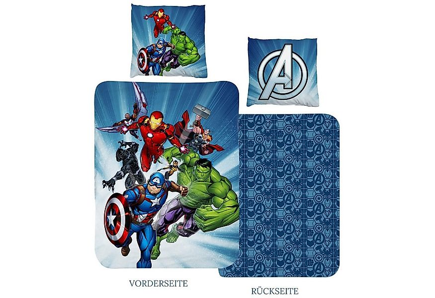 MTOnlinehandel Bettwäsche Avengers Marvel 135x200 + 80x80 cm, 100 % Baumwol günstig online kaufen