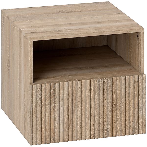 HOMCOM Nachttisch Hängend Beistelltisch mit Schublade, offenes Fach, Holzop günstig online kaufen