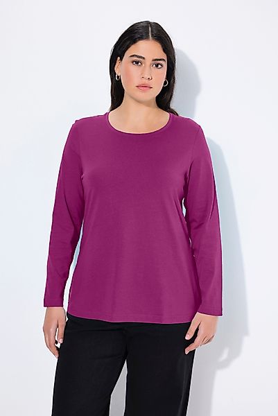 Ulla Popken T-Shirt Shirt Slim Rundhalsausschnitt günstig online kaufen