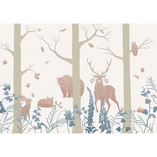 Komar Fototapete Vlies Forest Animals  400 x 280 cm günstig online kaufen