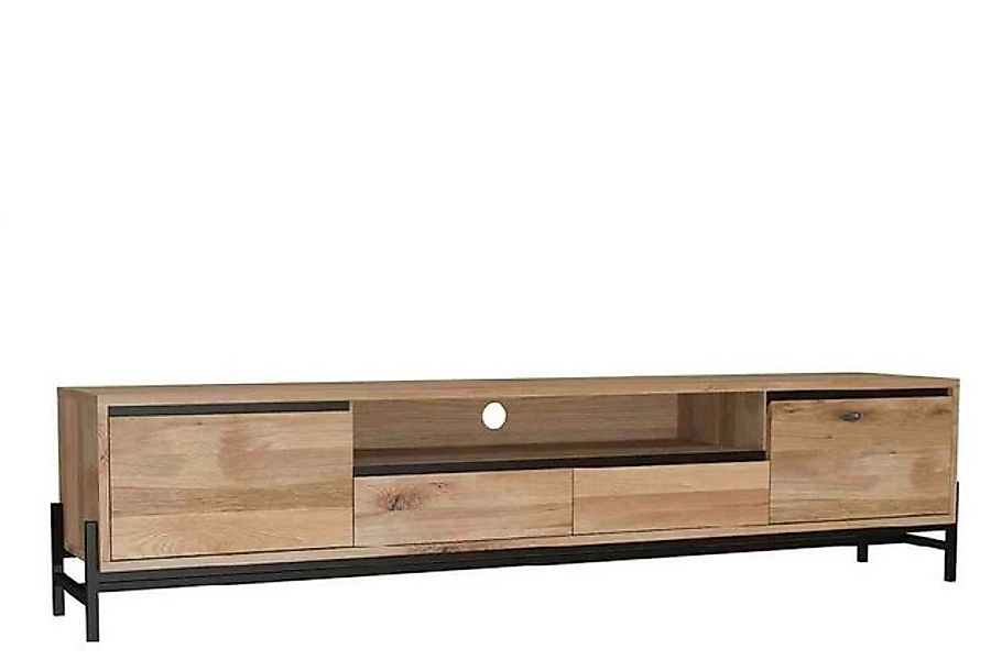 Main Möbel TV-Schrank TV Element 204x51cm 'Veneza' Eiche & Metall schwarz günstig online kaufen