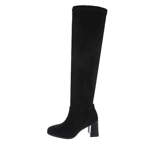 Ital-Design Damen Party & Clubwear Overkneestiefel (85255649) Blockabsatz H günstig online kaufen